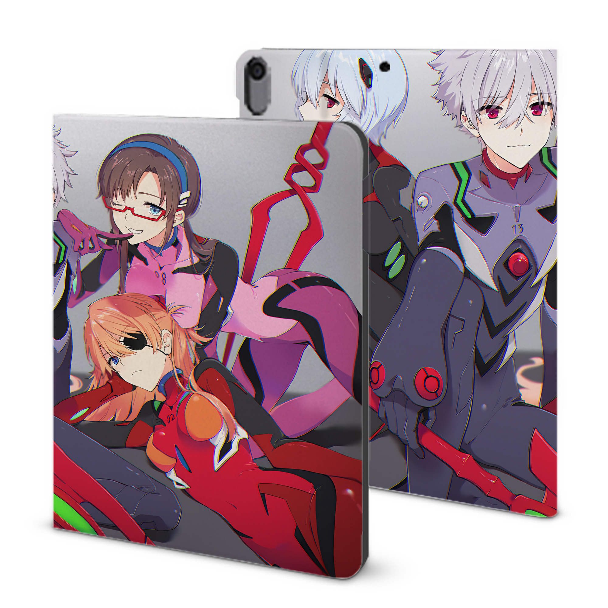 （画像用） EVA 新世紀エヴァンゲリオン IPad ケース ブック型 PUレザー TPU 耐衝撃 軽量 薄型 ペン収納なし 全面保護 IPad 各モデル対応